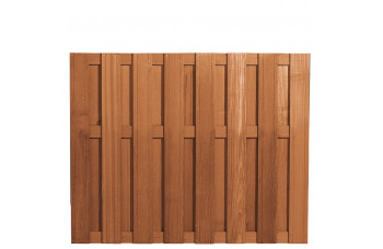 GESCHAAFD 15-PLANKS BANGKIRAI RECHT SCHERM 150 X 180 CM