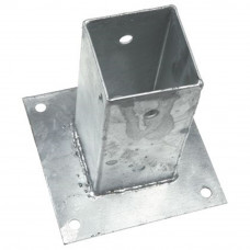 PAALHOUDER MET PLAAT 121 X 121 MM TVZ (2,5 MM STAALDIKTE)