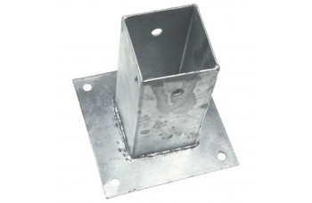 PAALHOUDER MET PLAAT 121 X 121 MM TVZ (2,5 MM STAALDIKTE)