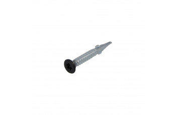 PROFTEC POORTFRAMESCHROEF VLEUGELTEKS VERZINKT PK ZWART TX-20 4.2X35 (100)