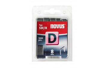 NOVUS NIETJES TYPE D, LENGTE 8 MM, STAALDRAAD, 1200 ST.