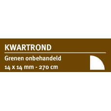 LWK: GRENEN KWARTROND 14 X 14 MM 270 CM