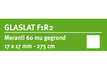 LWK: MERANTI GLASLAT F1R2 17 X 17 MM RONDOM 60 MU WIT GEGROND 275 CM