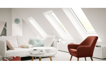 VELUX DAKVENSTER GGL SK06 2070 GRENEN WIT AFGELAKT (114X118CM)