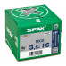 SPAX SPAANPLAATSCHROEF 3,5X16 MM VOLDRAAD VZ PK TORX T20 DOOS 1000 ST.