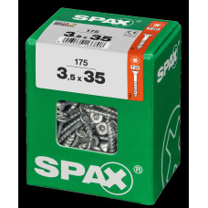 SPAX SPAANPLAATSCHROEF 3,5X35 MM DEELDRAAD VZ PK TORX T20 DOOS 175 ST.