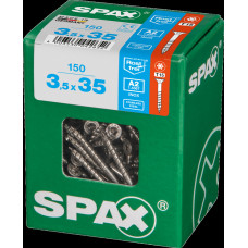 SPAX SPAANPLAATSCHROEF 3,5X35 MM DEELDR RVS PK TORX T15 DOOS 150 ST.