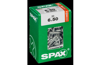 SPAX SPAANPLAATSCHROEF 6X50 MM DEELDRAAD VZ PK TORX T30 DOOS 50 ST.