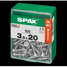 SPAX SPAANPLAATSCHROEF 3,5X20 MM VOLDRAAD VZ PK TORX T20 DOOS 100 ST.