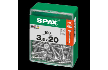 SPAX SPAANPLAATSCHROEF 3,5X20 MM VOLDRAAD VZ PK TORX T20 DOOS 100 ST.