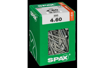 SPAX SPAANPLAATSCHROEF 4X60 MM DEELDRAAD VZ PK TORX T20 DOOS 300 ST.