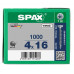 SPAX SPAANPLAATSCHROEF 4X16 MM VOLDRAAD VZ PK TORX T20 DOOS 1000 ST.