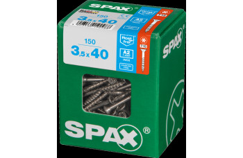 SPAX SPAANPLAATSCHROEF 3,5X40 MM DEELDR RVS PK TORX T15 DOOS 150 ST.