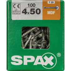 SPAX-M MDFSCHROEF 4X50 MM DEELDRAAD VZ PK TORX T20 DOOS 100 ST.