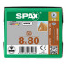 SPAX HI.FORCE SCHROEF 8X80 MM VOLDR VZ TELLERKOP TORX T40 DS 50 ST.