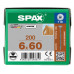 SPAX HI.FORCE SCHROEF 6X60 MM VOLDR VZ TELLERKOP TORX T30 DS 200 ST.