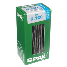 SPAX SPAANPLAATSCHROEF 6X120 MM DEELDRAAD RVS PK TORX T30 DOOS 30 ST.