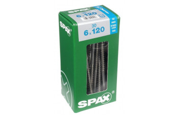 SPAX SPAANPLAATSCHROEF 6X120 MM DEELDRAAD RVS PK TORX T30 DOOS 30 ST.