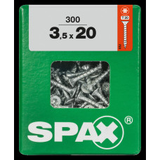 SPAX SPAANPLAATSCHROEF 3,5X20 MM VOLDRAAD VZ PK TORX T20 DOOS 300 ST.