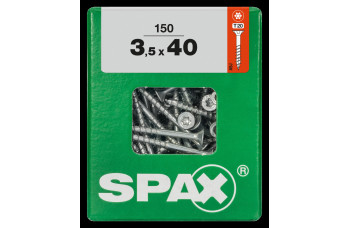 SPAX SPAANPLAATSCHROEF 3,5X40 MM DEELDRAAD VZ PK TORX T20 DOOS 150 ST.