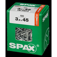 SPAX SPAANPLAATSCHROEF 3,5X45 MM DEELDRAAD VZ PK TORX T20 DOOS 100 ST.