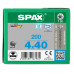 SPAX SPAANPLAATSCHROEF 4,0X40 MM VOLDR RVS LENSK TORX T20 DOOS 200 ST.