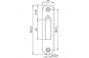 NEMEF SLUITPLAAT RVS P 4228/17