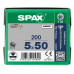 SPAX SPAANPLAATSCHROEF VERZINKT TORX 5.0 X 50 (200 ST.)