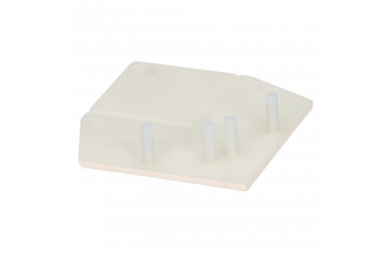 KERALIT EINDKAP VOOR UITWENDIG RECHT HOEKPROFIEL 46 X 46 MM SANDCREAM PURE RAL 9001 M