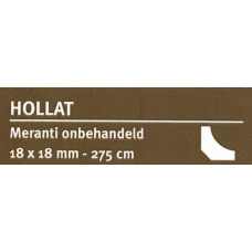 LWK: MERANTI HOLLAT 18 X 18 MM ONBEHANDELD 275 CM