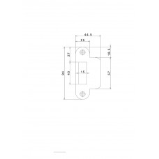 NEMEF SLUITPLAAT P635/17 RVS 25X94MM AFGEROND LOOPSLOT