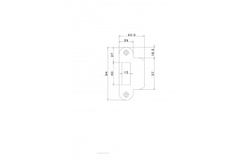 NEMEF SLUITPLAAT P635/17 RVS 25X94MM AFGEROND LOOPSLOT