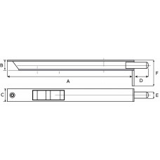 DX BASCULE KANTSCHUIF TYPE 7550 17 MM STAAL RECHT 150 MM