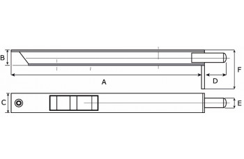 DX BASCULE KANTSCHUIF TYPE 7550 17 MM STAAL RECHT 150 MM