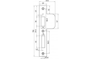 NEMEF SLUITPLAAT VERLENGD VP 4139/17 RS RVS