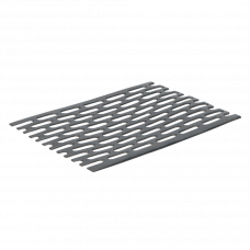 PLATPROFIEL GEPERFOREERD 60X1MM ZWART L= 5000 MM