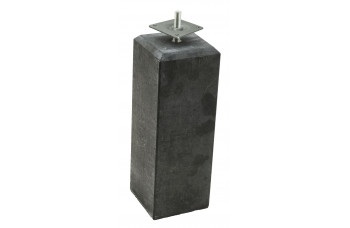 BETONPOER 58 CM ANTRACIET 150X150 / 170X170 DRAADEIND M16 MET MONTAGEPL