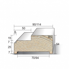 BINNENDEUR KOZIJN HARDHOUT MAHONIE WIT GEGROND 56 X 90 MM STOMP 231,5 CM