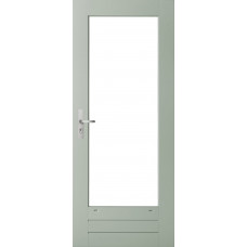 WEEKAMP STAPELDORPELDEUR WK043 83 X 2115 CM DEURDIKTE 38 MM BORSTWERINGHOOGTE 349 MM FSC® HARDWOOD VOL GEVINGERLAST GEGROND RAL 7035 VENTILATIESLEUVEN ISOGLASLATTEN