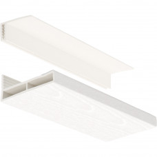 FLORENCE PLAFONDPLINT 35X6MM 2-DELIG ACERA L= 2700 MM