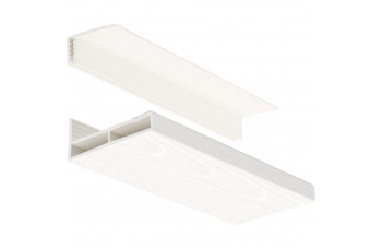 FLORENCE PLAFONDPLINT 35X6MM 2-DELIG ACERA L= 2700 MM