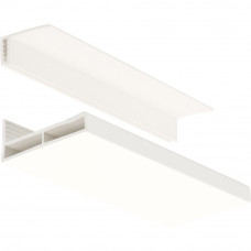 FLORENCE PLAFONDPLINT 35X6MM 2-DELIG BIANCO L= 2700 MM