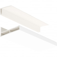 FLORENCE PLAFONDPLINT 35X6MM 2-DELIG BRILLANTE L= 2700 MM