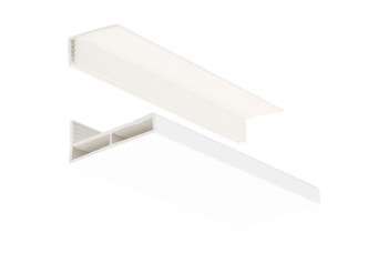FLORENCE PLAFONDPLINT 35X6MM 2-DELIG BRILLANTE L= 2700 MM