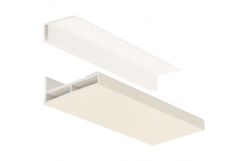 FLORENCE PLAFONDPLINT 35X6MM 2-DELIG CREMI L= 2700 MM