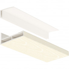 FLORENCE PLAFONDPLINT 35X6MM 2-DELIG ESSENZA L= 2700 MM