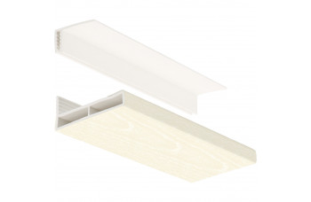 FLORENCE PLAFONDPLINT 35X6MM 2-DELIG ESSENZA L= 2700 MM