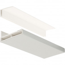 FLORENCE PLAFONDPLINT 35X6MM 2-DELIG METALLO L= 2700 MM