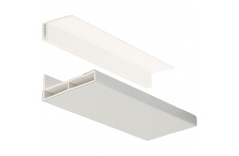 FLORENCE PLAFONDPLINT 35X6MM 2-DELIG METALLO L= 2700 MM