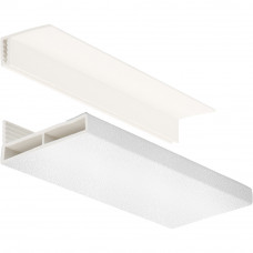 FLORENCE PLAFONDPLINT 35X6MM 2-DELIG STUCO L= 2700 MM
